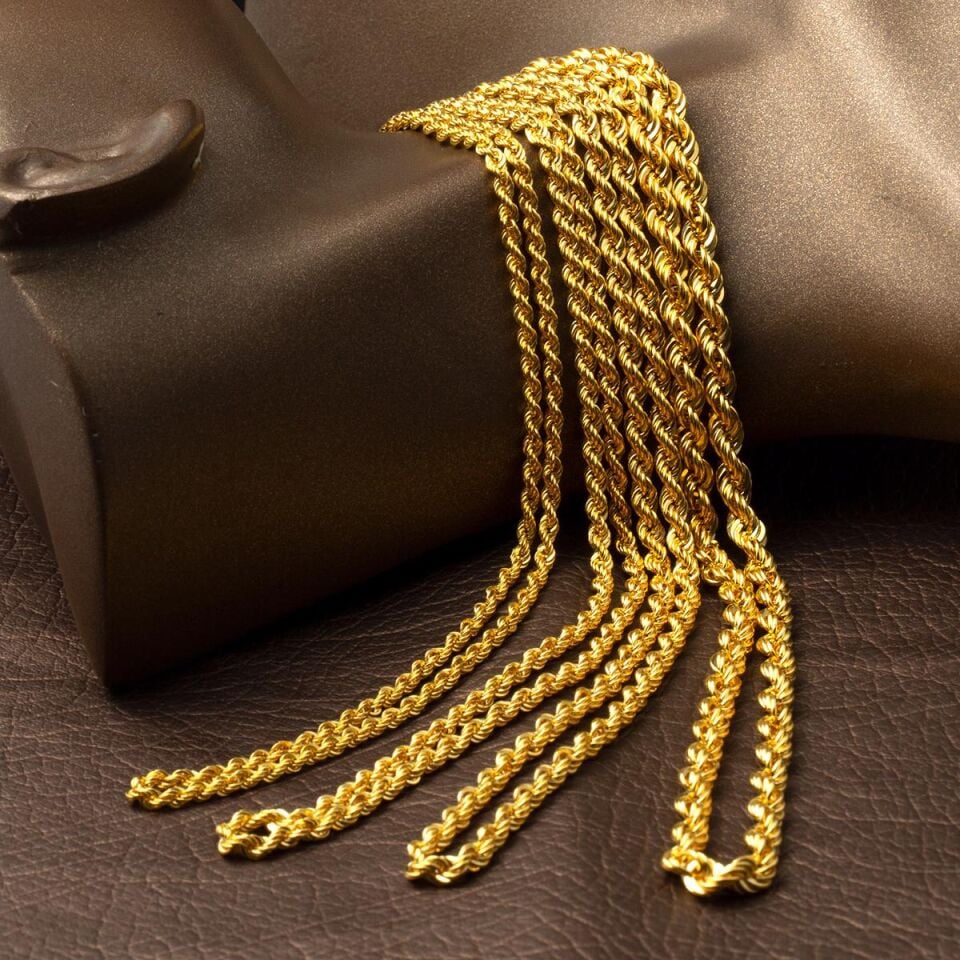 Burma 14 Ayar Altın Zincir - 50 cm