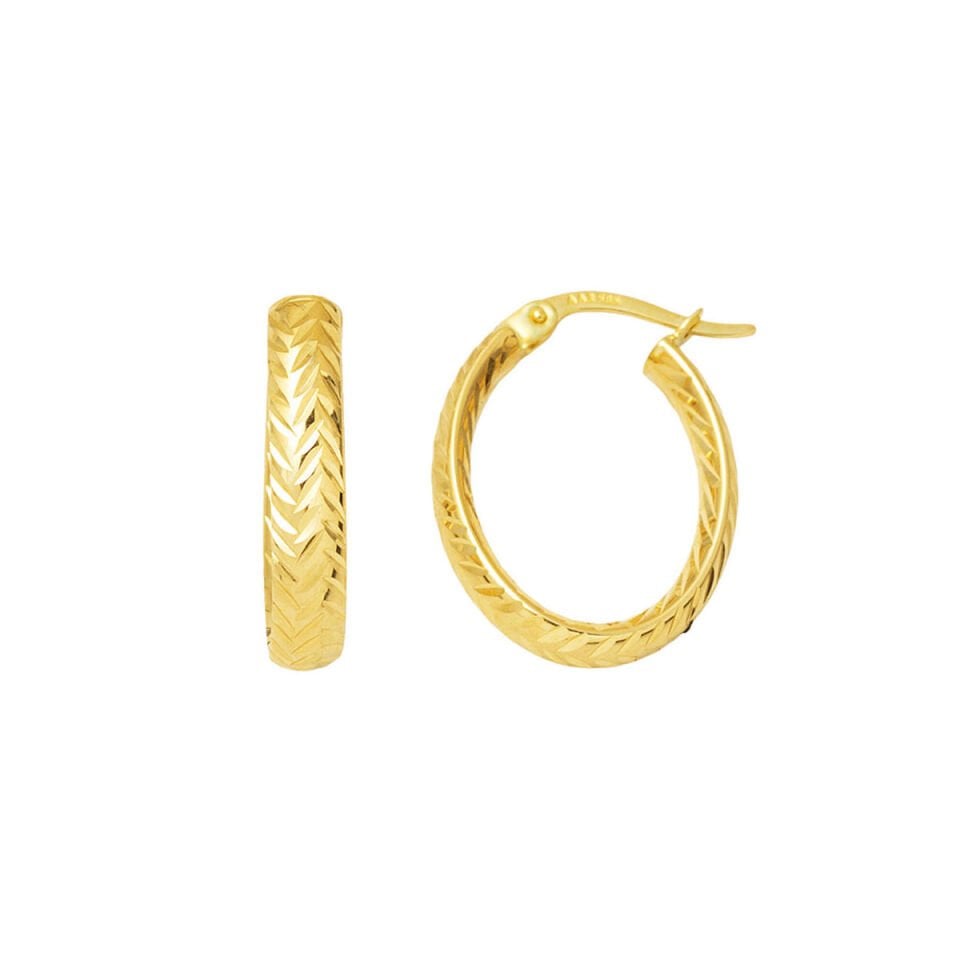 İtalyan 14 Ayar Altın Halka Küpe