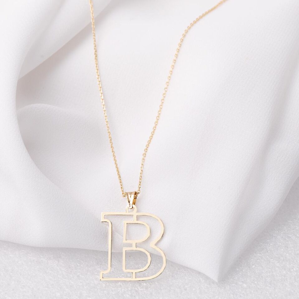 B Harfi Altın Kolye