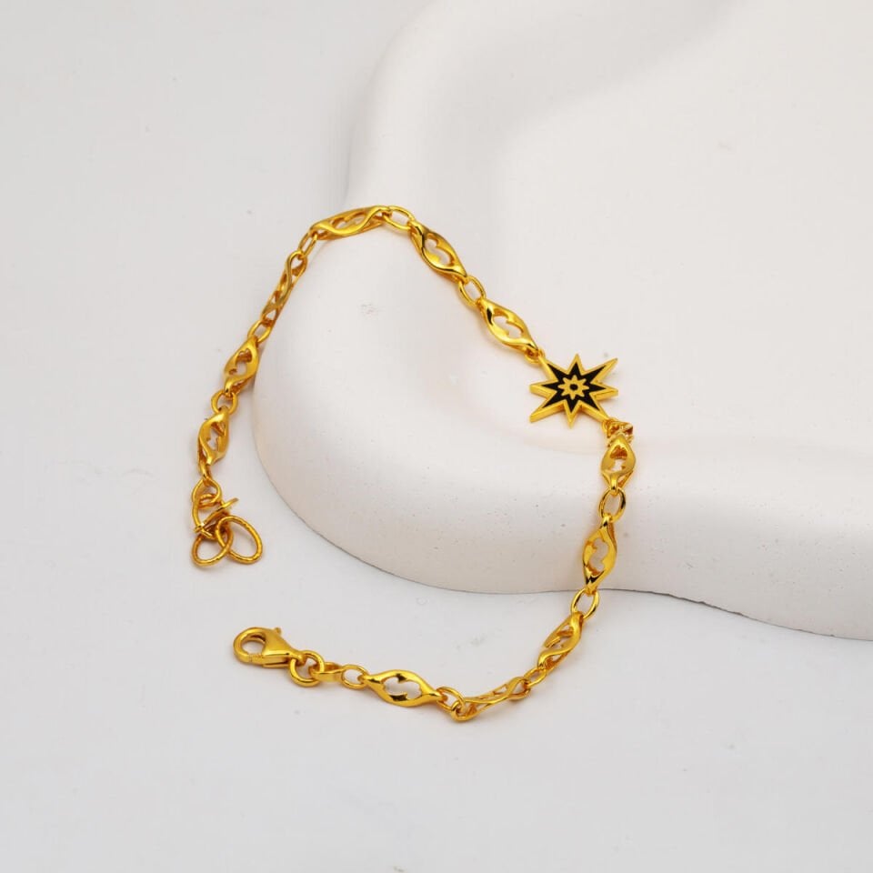 Kuzey Yıldızı İtalyan 22 Ayar Altın Bileklik