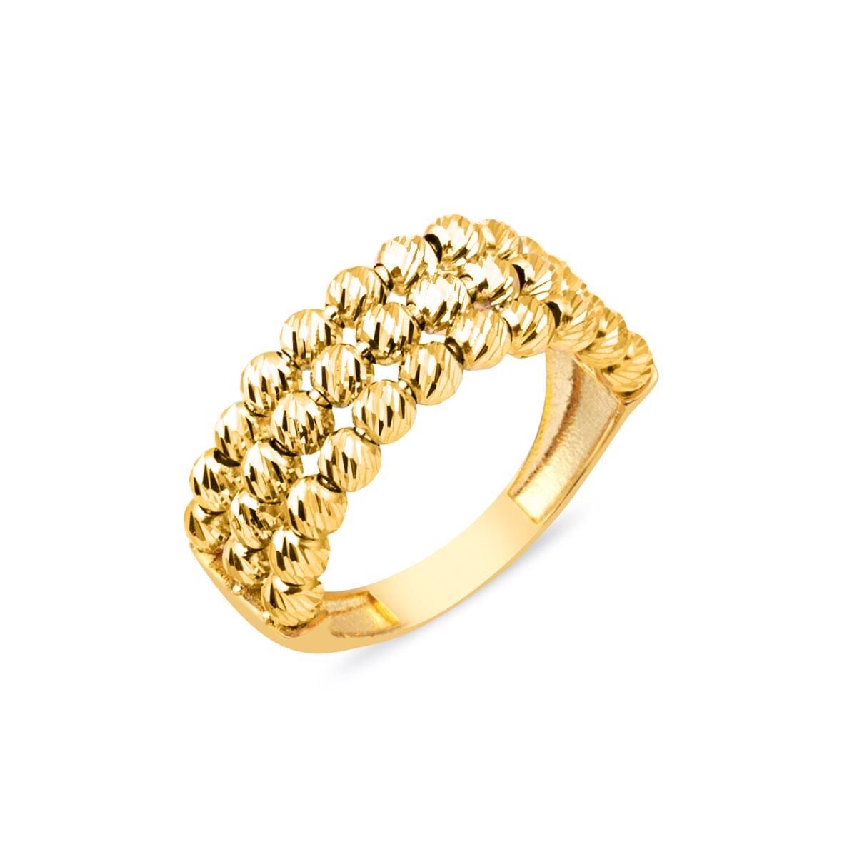 3 Sıralı Dorika 14 Ayar Altın Yüzük