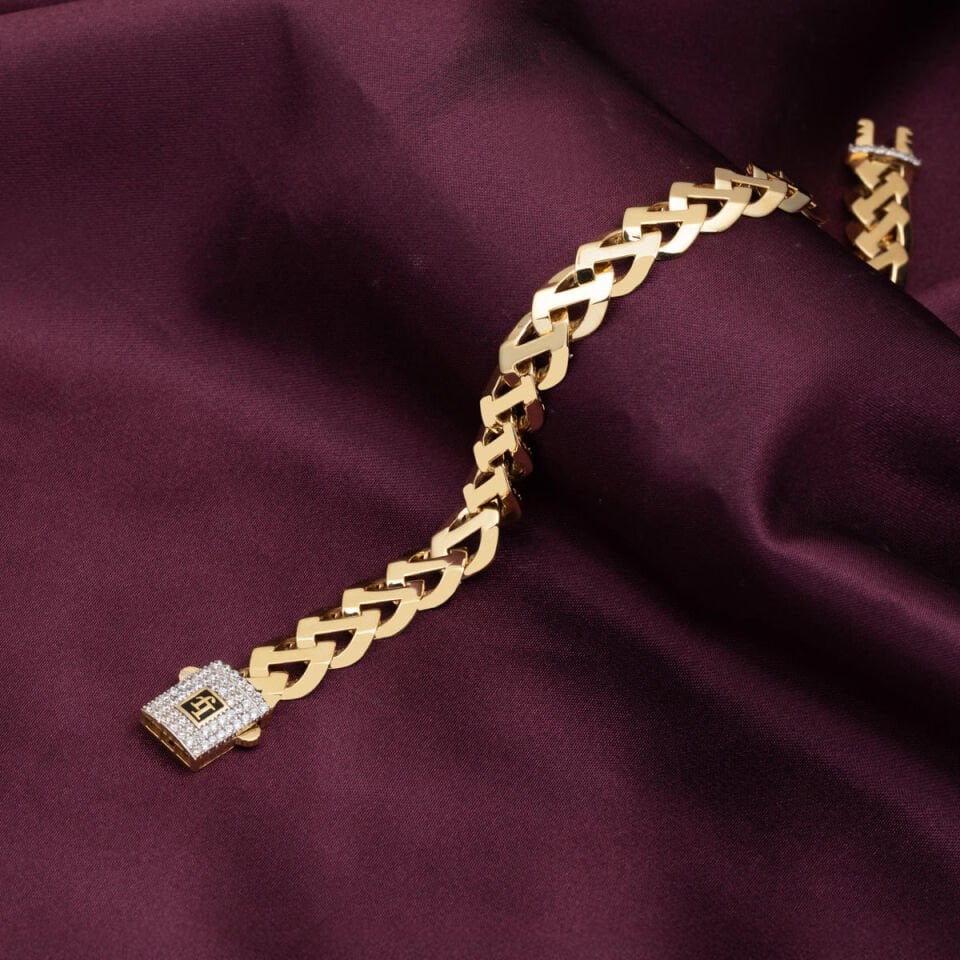 Gurmet Örgüsü 14 Ayar Altın Bileklik