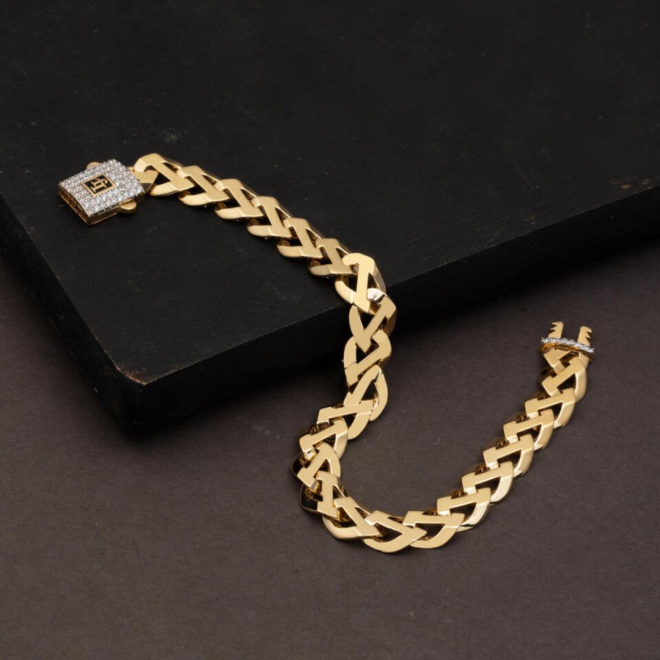 Gurmet Örgüsü 14 Ayar Altın Bileklik