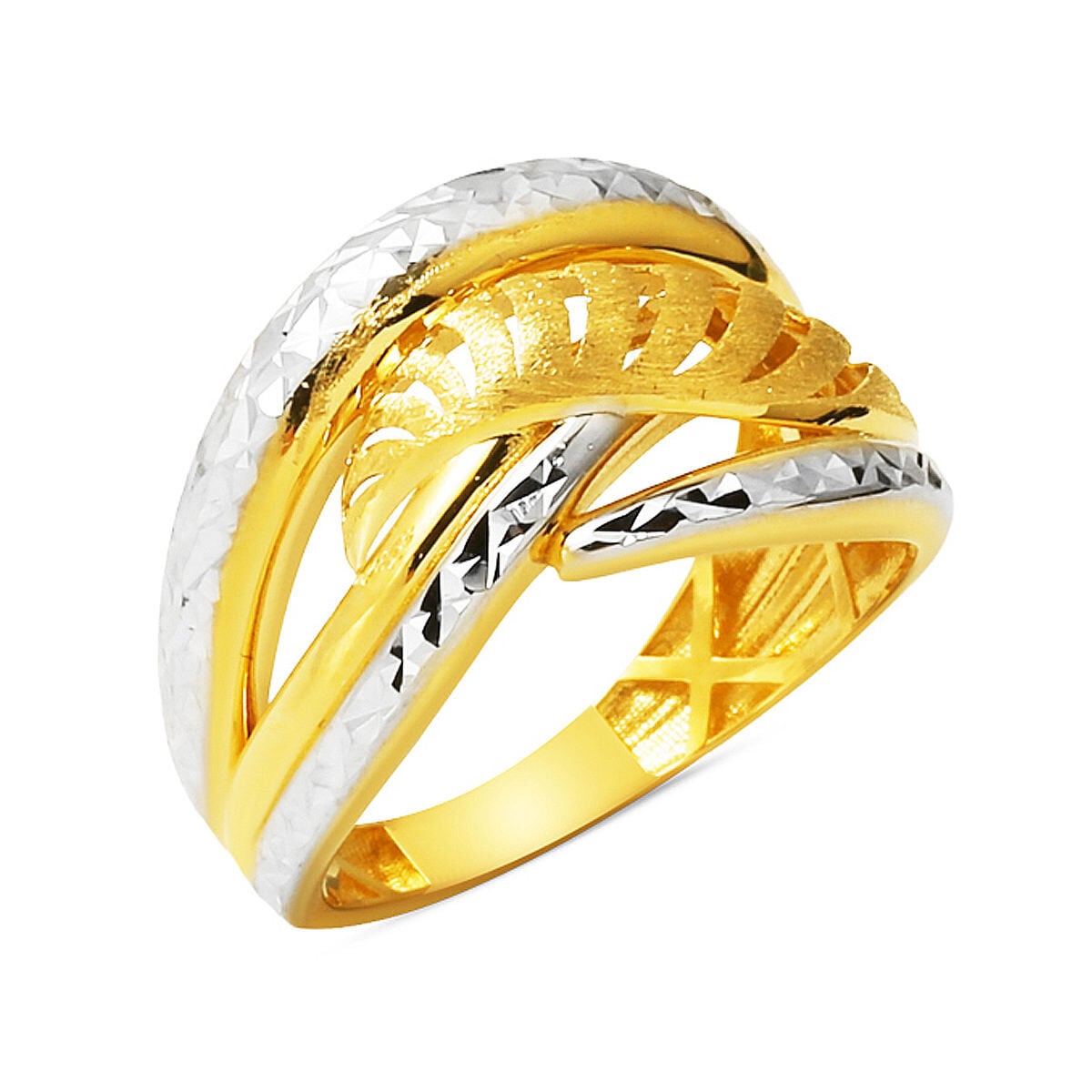 Sarmaşık Formlu Taşsız Altın Yüzük 14 Ayar