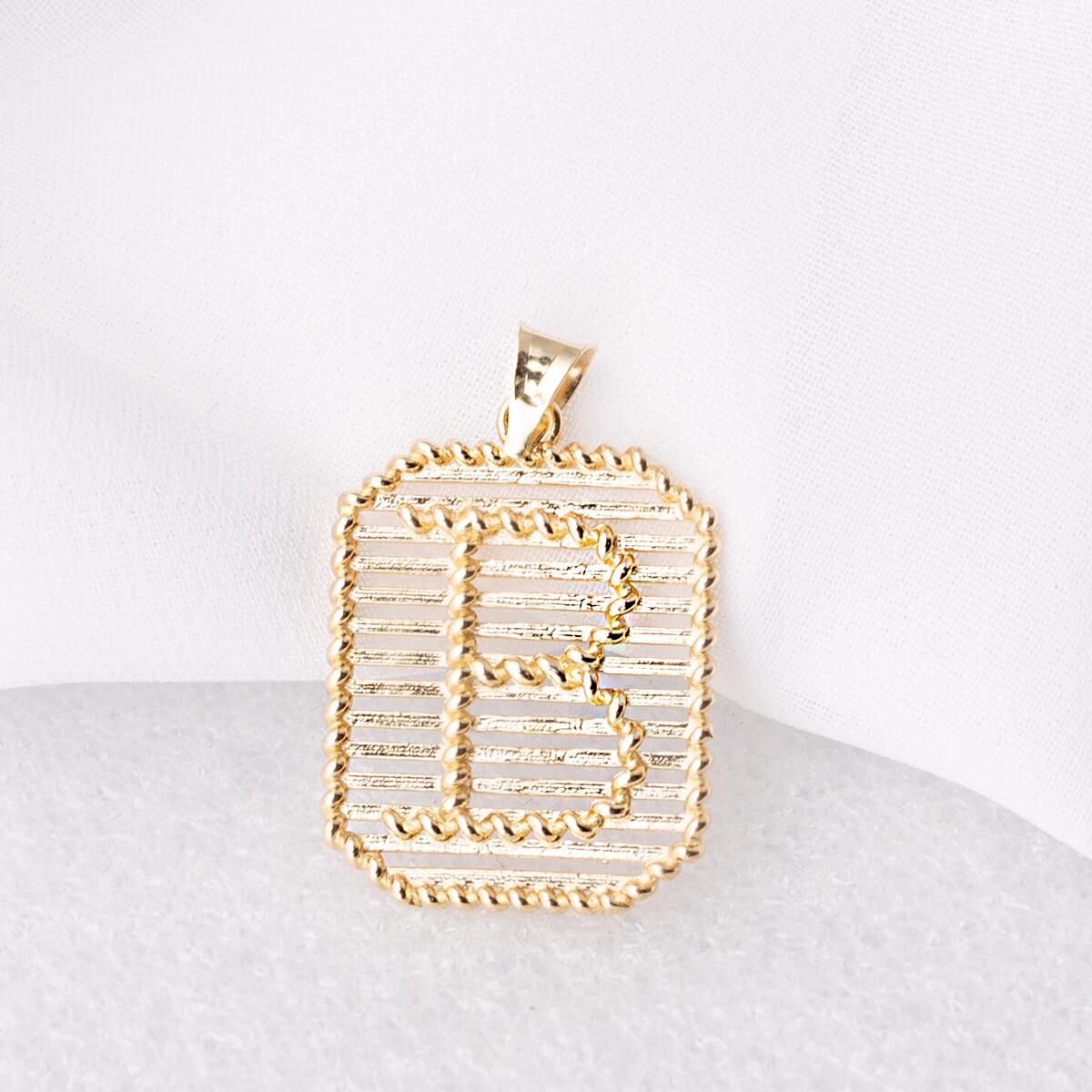 B Harfi Altın Kolye Ucu