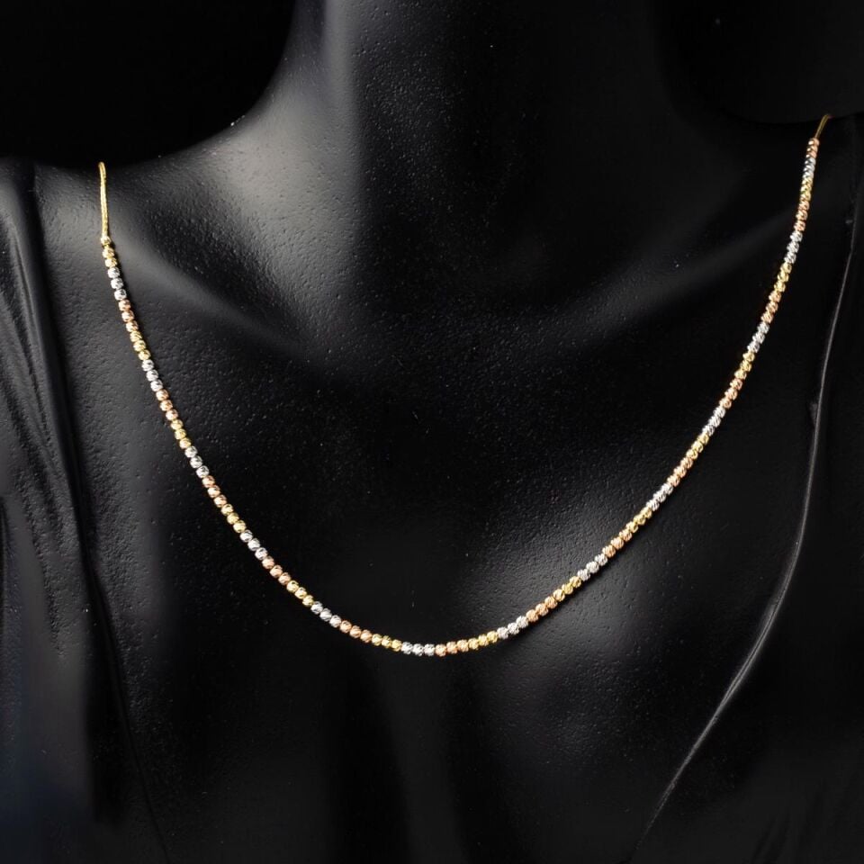 Dorika Top Altınlı 14 Ayar Zincir Kolye