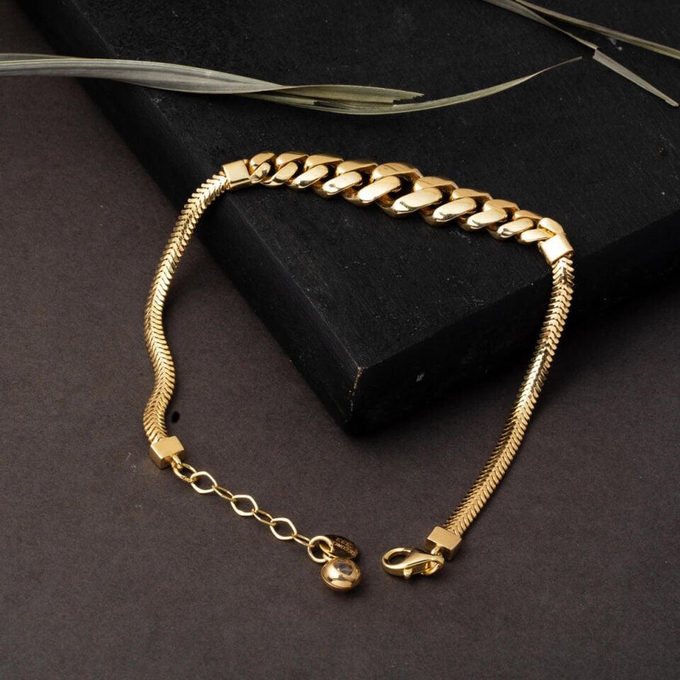 İtalyan Zincirli Gurmet Spor Altın Bileklik