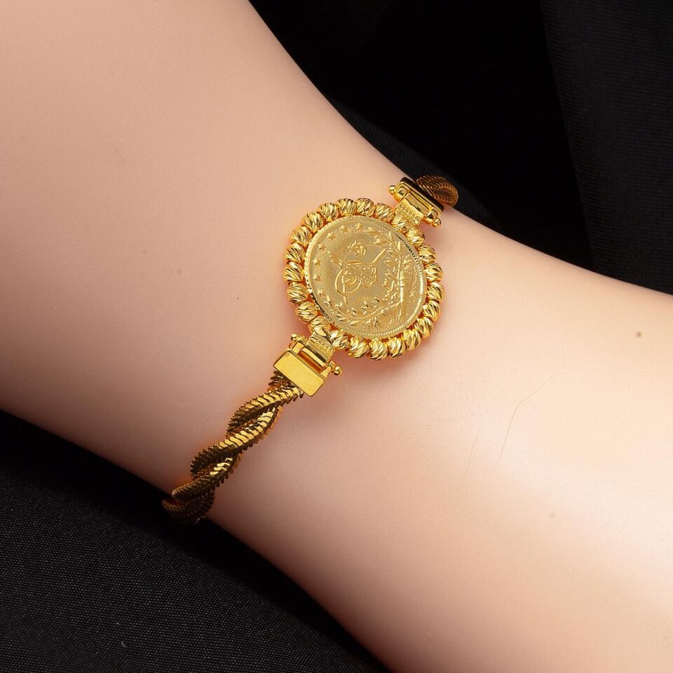 Arnavut Çeyrek Reşatlı Altın Bileklik