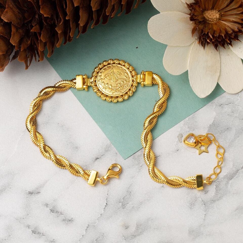 Arnavut Çeyrek Reşatlı Altın Bileklik