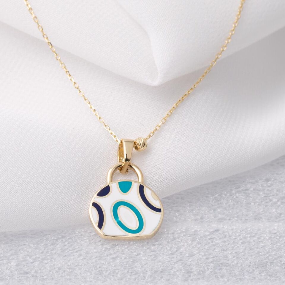 Asma Kilit Taşsız 14 Ayar Altın Kolye