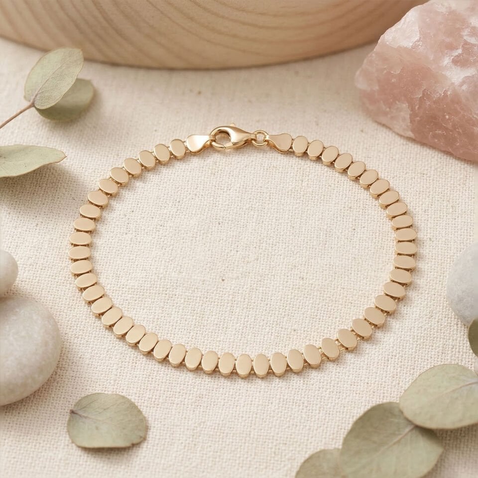 Spor İnce Bileklik 14 Ayar Altın