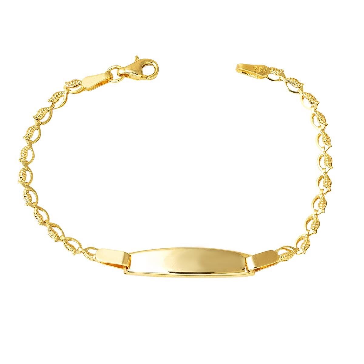 Deniz Kabuğu İsim Yazılabilen Altın Çocuk Künyesi