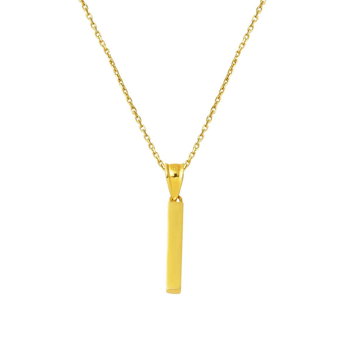 Klasik I Harfi 14 Ayar Altın Kolye