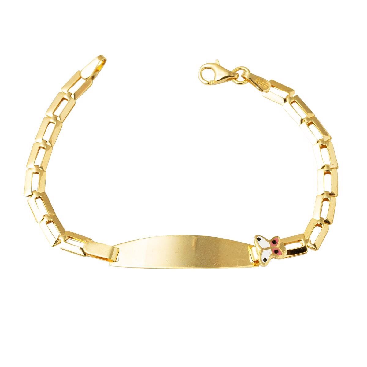 Kelebek İsimlik Altın Çocuk Bilekliği
