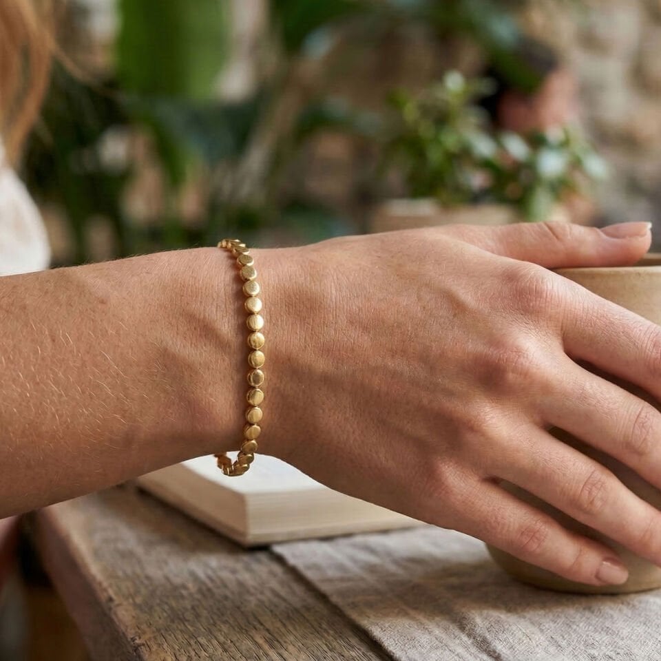 14 Ayar Sarı Altın Kadın Bileklik