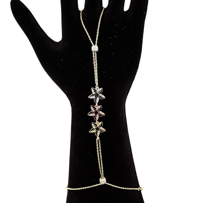 Yıldızlı 14 Ayar Altın Şahmeran Bileklik