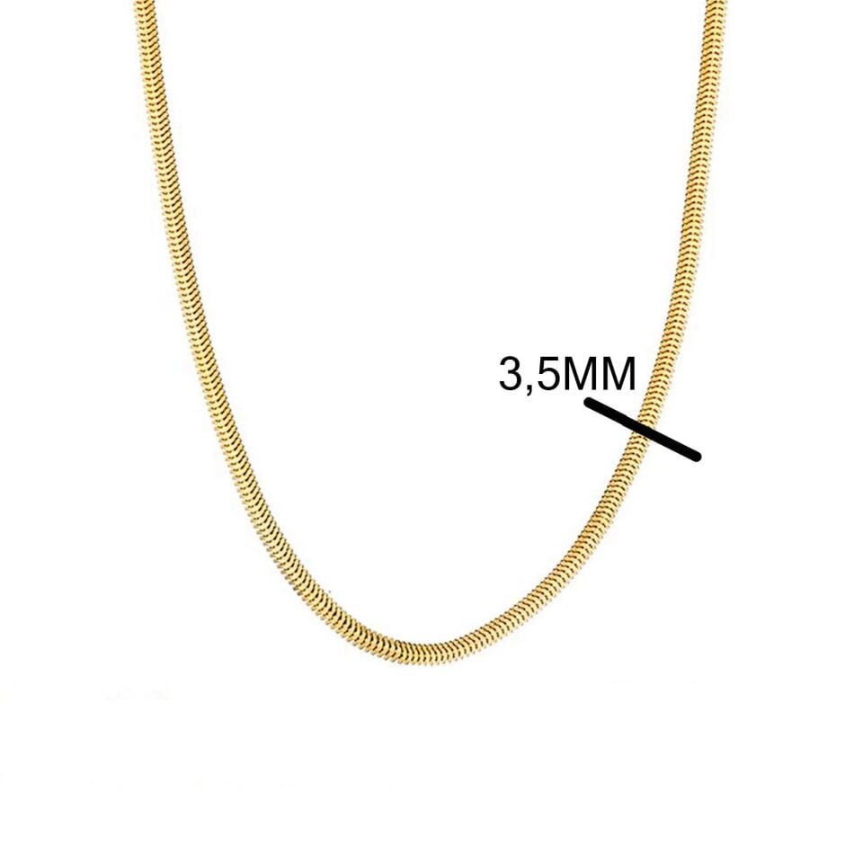 Balık Sırtı 14 Ayar Altın Zincir 55 Cm.