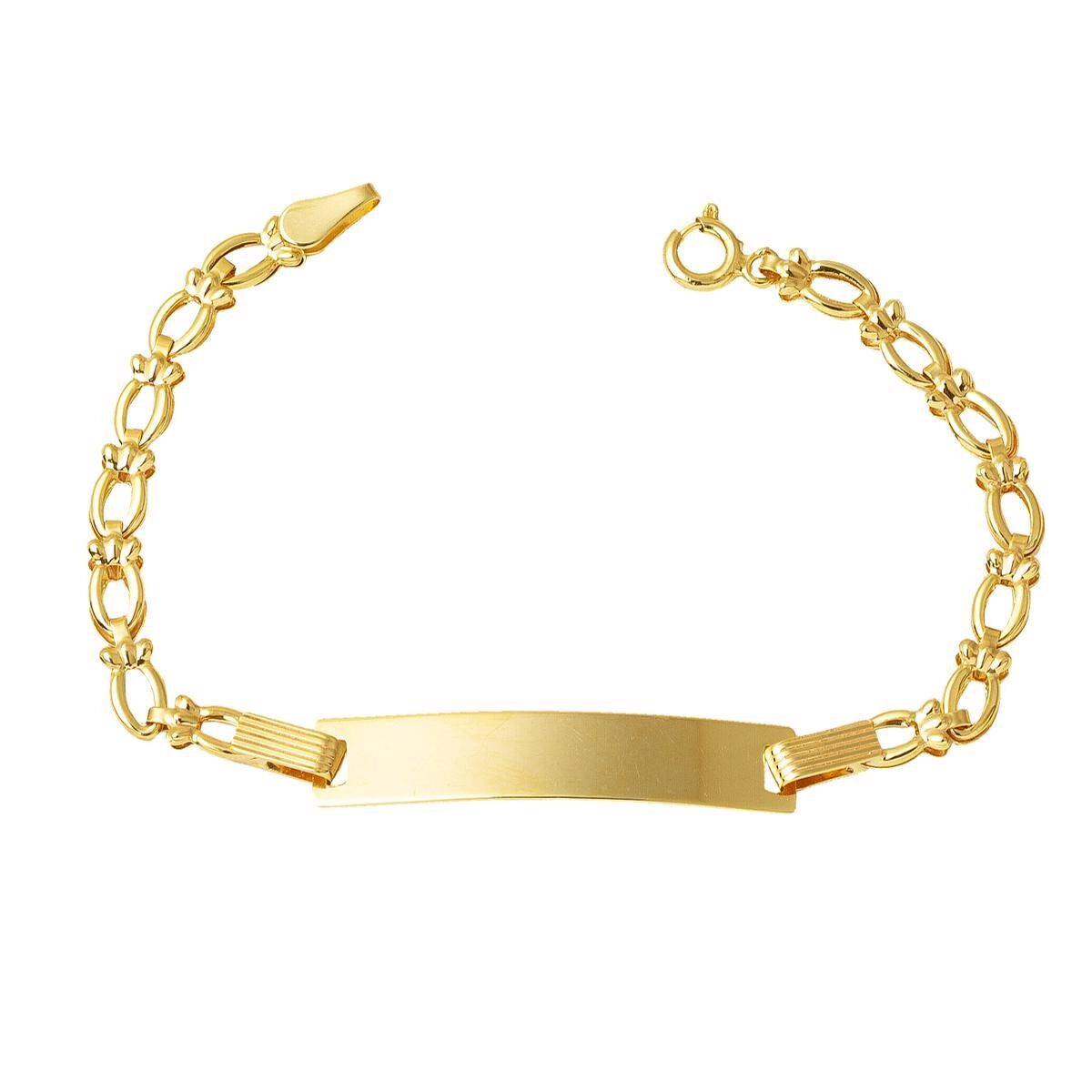 İsimlikli Taşsız Altın Bebek Bilekliği