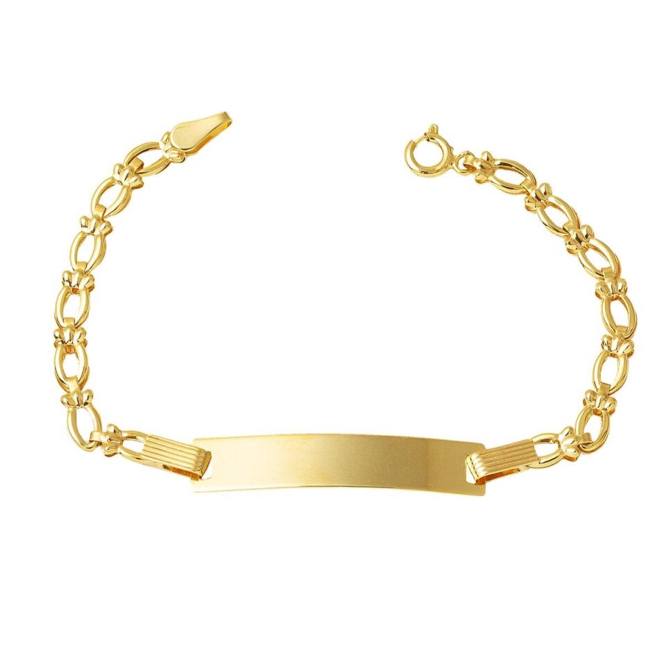 İsimlikli Taşsız Altın Bebek Bilekliği