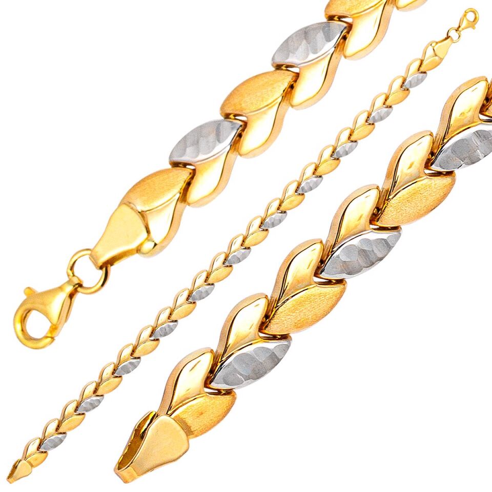 2 Renkli Taşsız Altın Bileklik