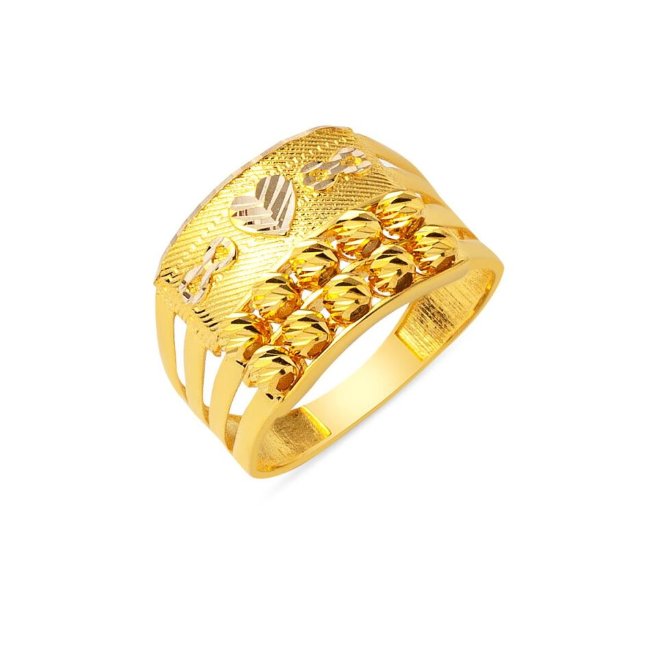 Sonsuzluk & Kalp Toplu Altın Yüzük