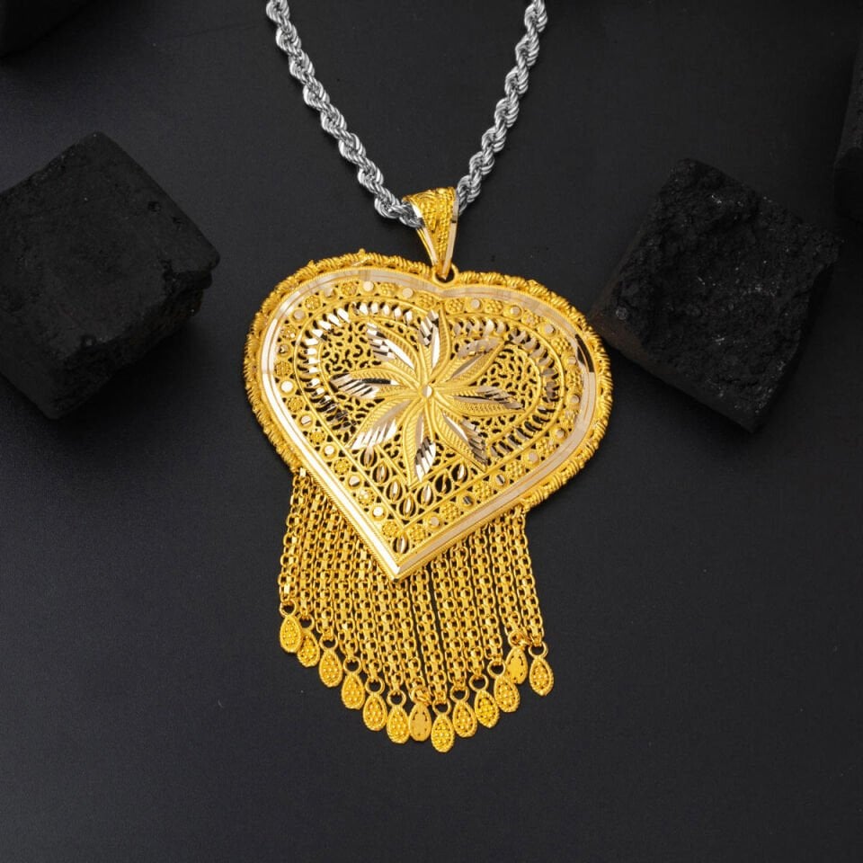 Defne Hint İşi 14 Ayar Altın Kolye Ucu