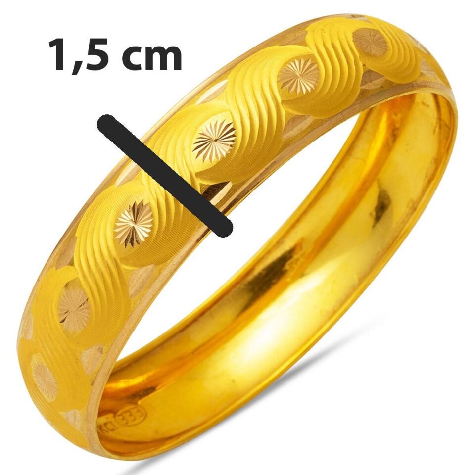 1,5 cm Enli 8 Ayar Altın Bilezik 9,50 Gr.