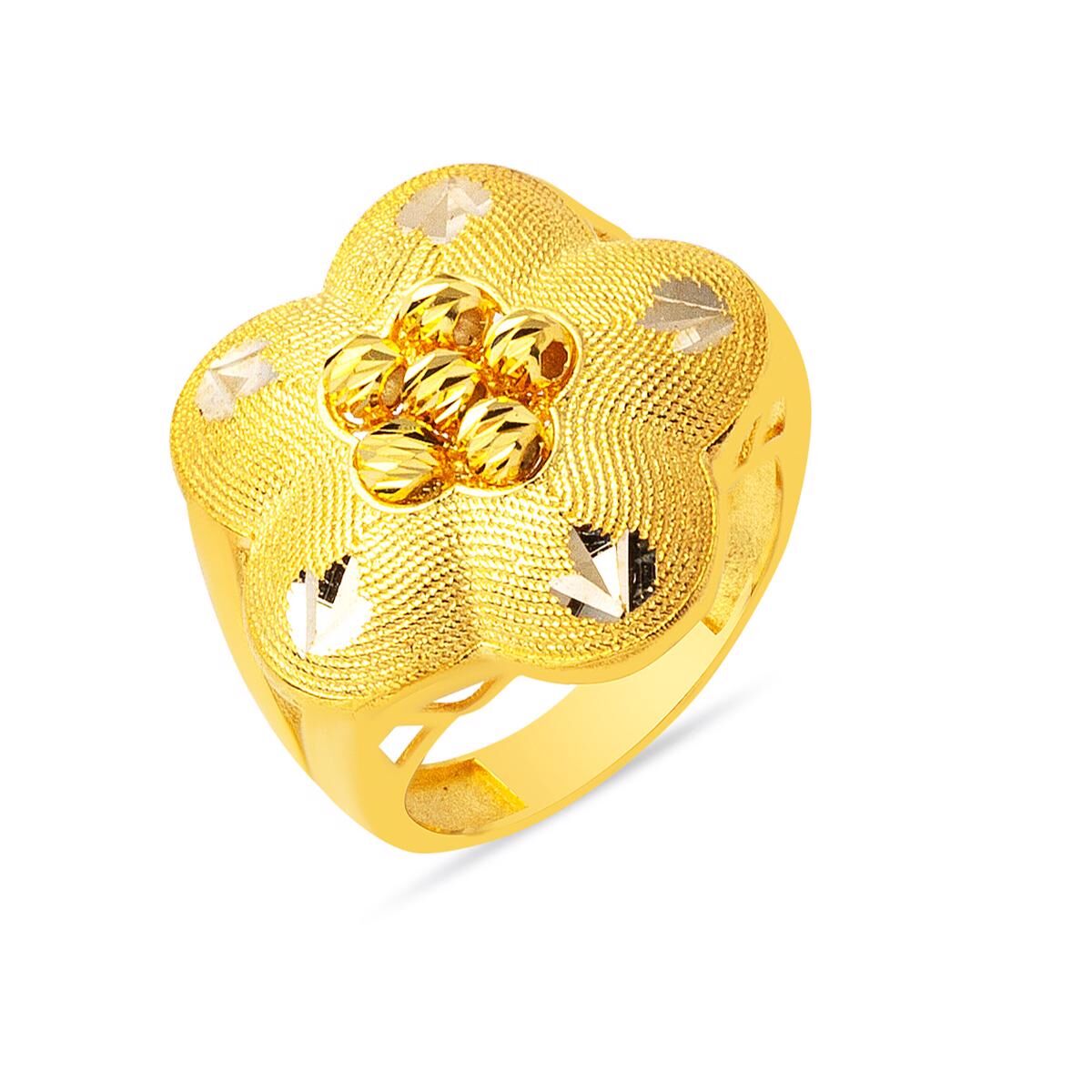 Papatya Top Altınlı Yüzük