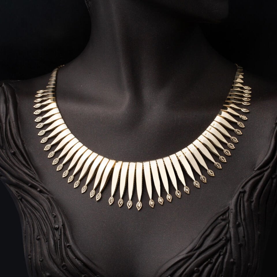 Modern 14 Ayar Altın Düğün Takı Seti