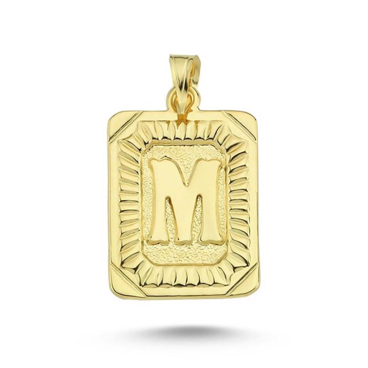 Vintage Altın Harf Kolye Ucu