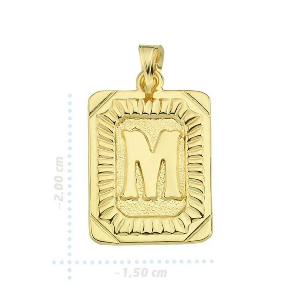 Vintage Altın Harf Kolye Ucu