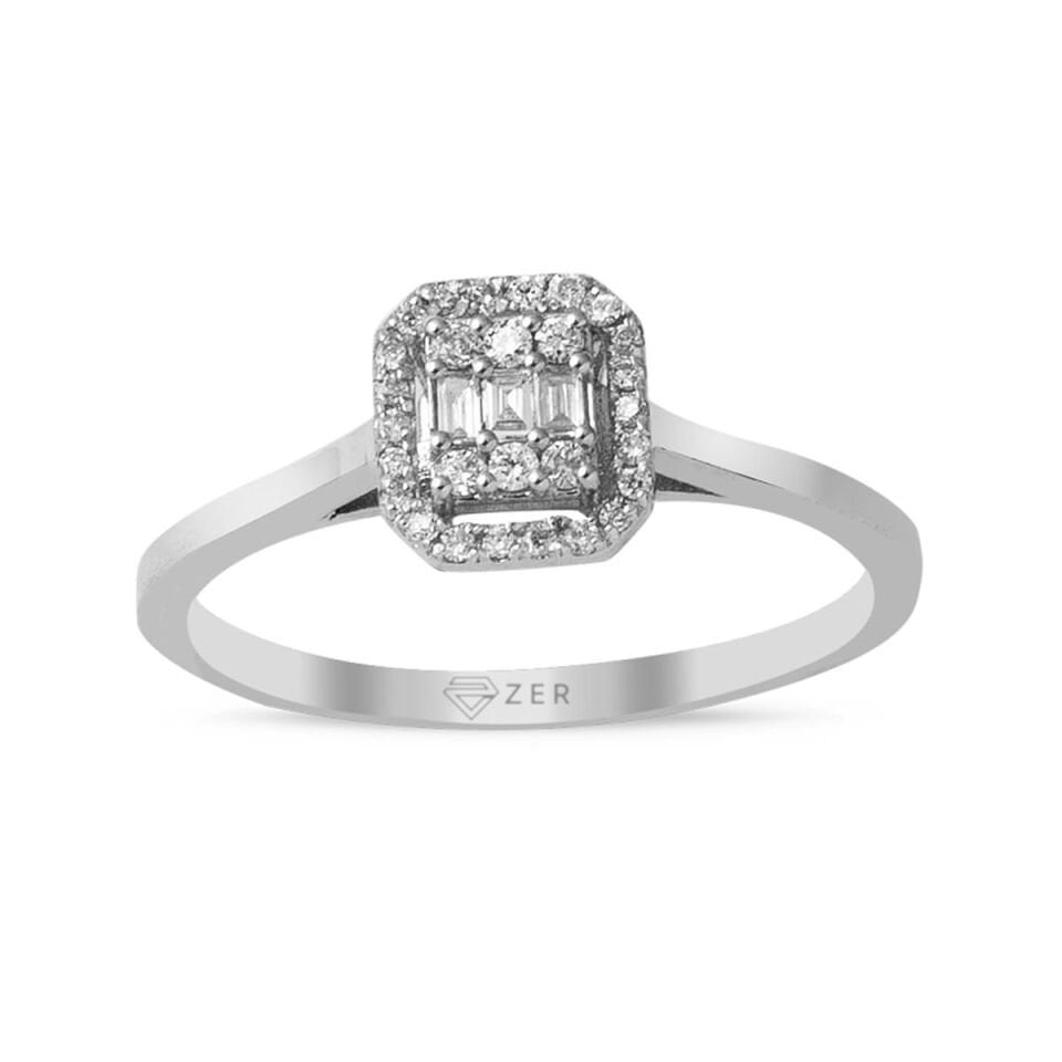 0,17 Karat Baget Pırlanta Yüzük