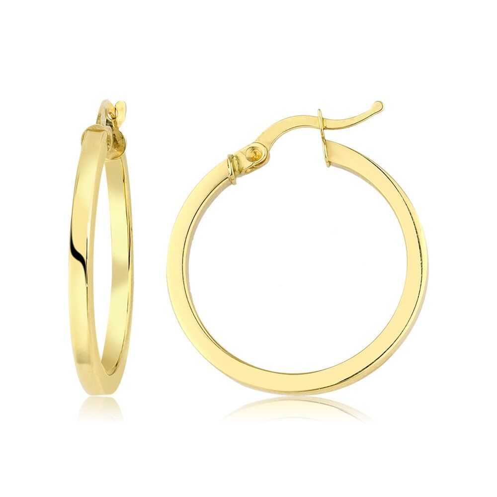 3,5 Cm. Çaplı 14 Ayar Altın Halka Küpe