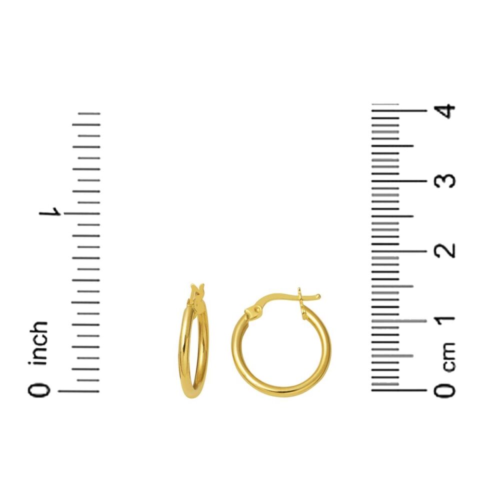 14 Ayar Altın Klasik Halka Küpe