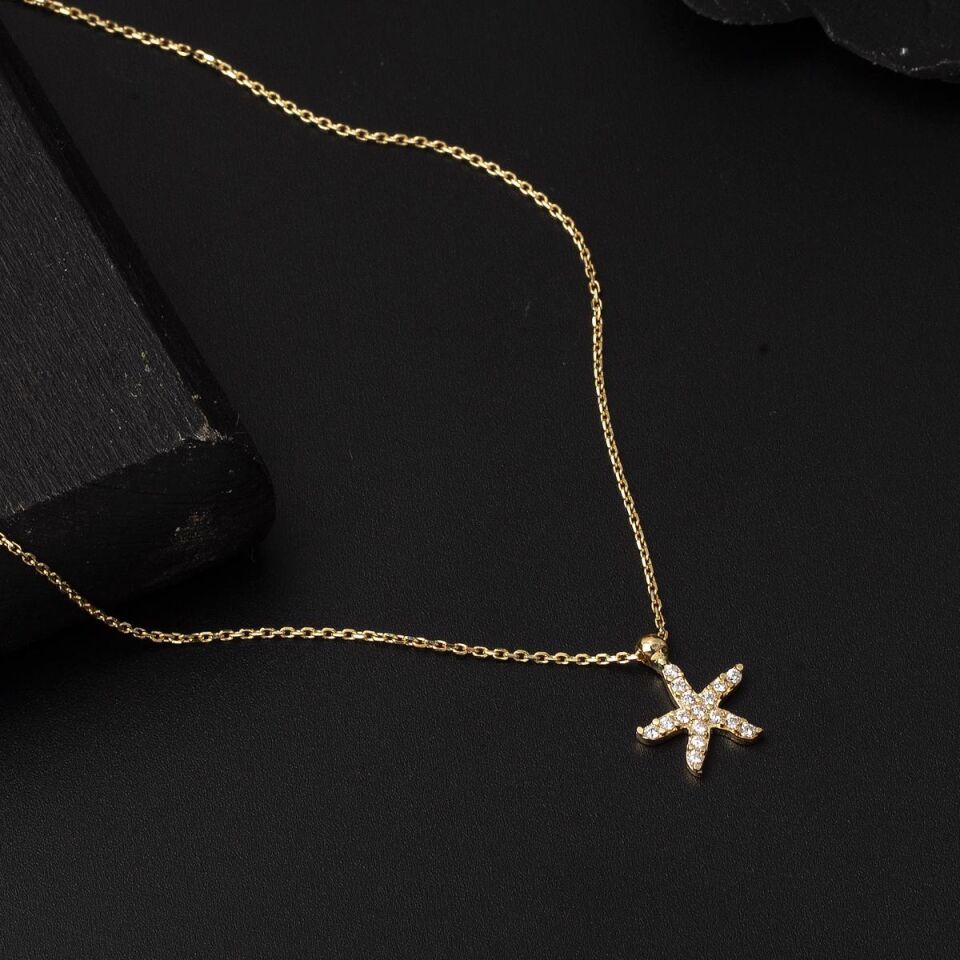 Deniz Yıldızı 14 Ayar Altın Kolye