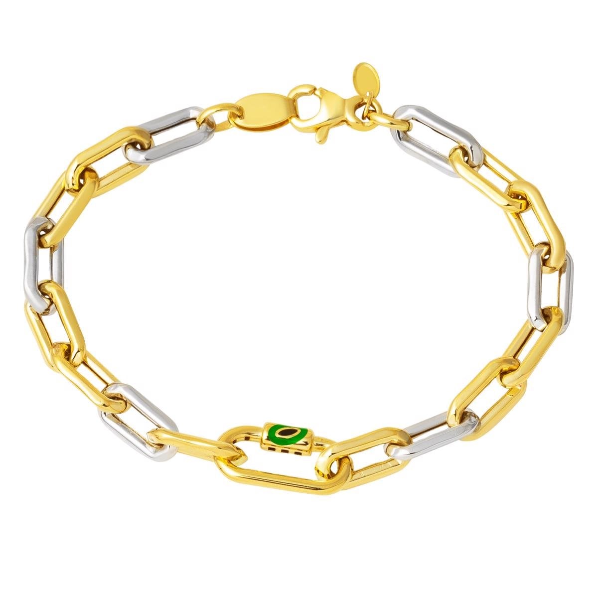 14 Ayar Altın Gözlü Zincir Bileklik