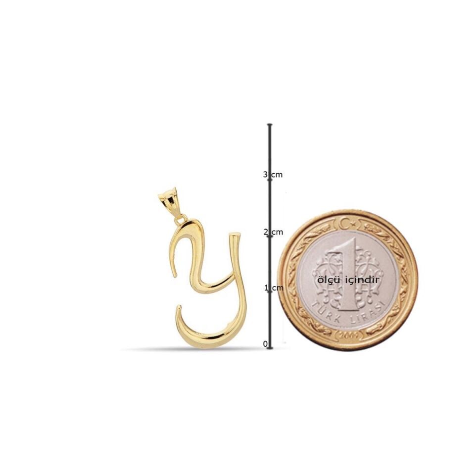 Y Harfi 14 Ayar Altın Kolye
