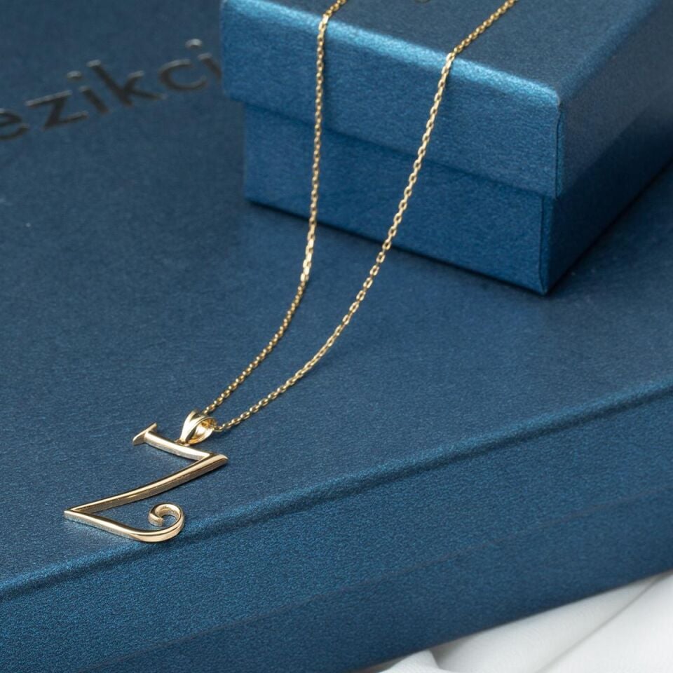 Z Harfi 14 Ayar Altın Kolye