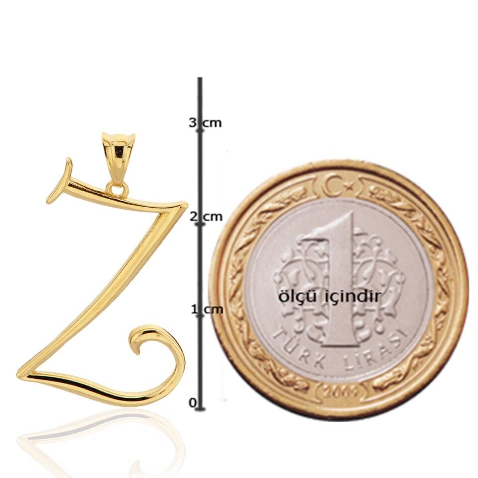 Z Harfi 14 Ayar Altın Kolye