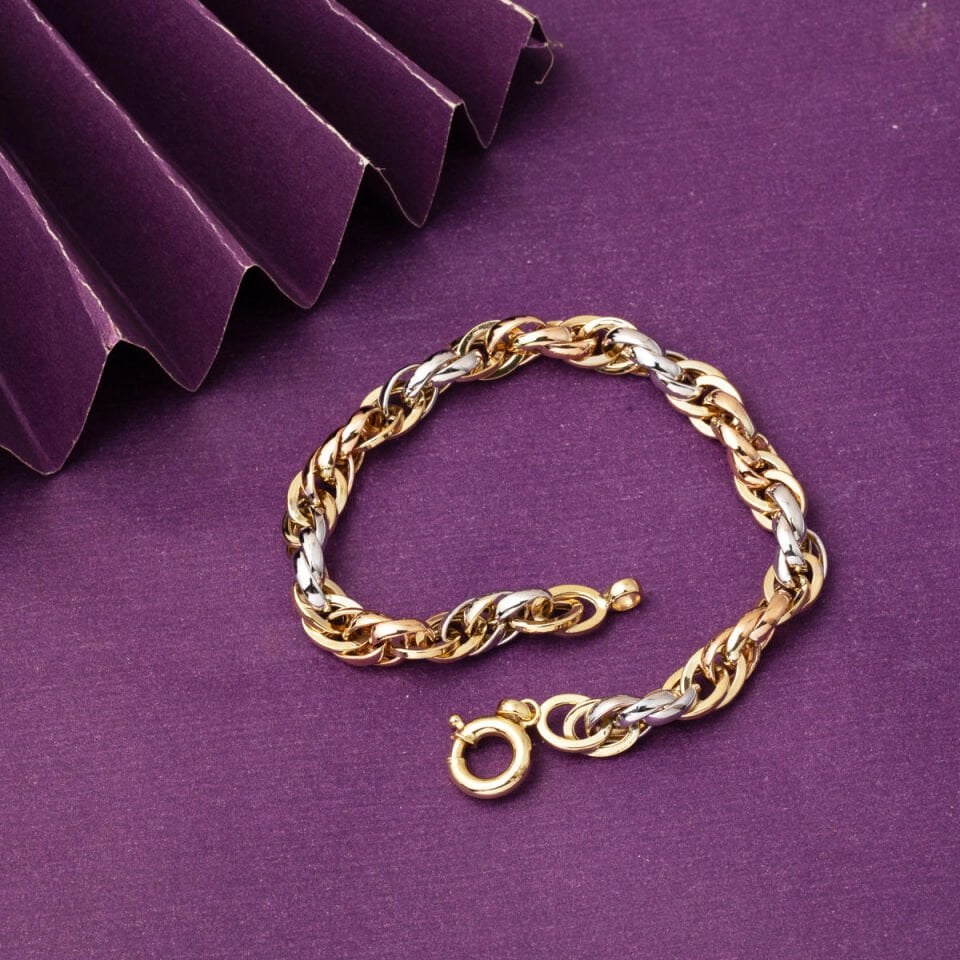 Burgulu 14 Ayar Altın Kadın Bileklik