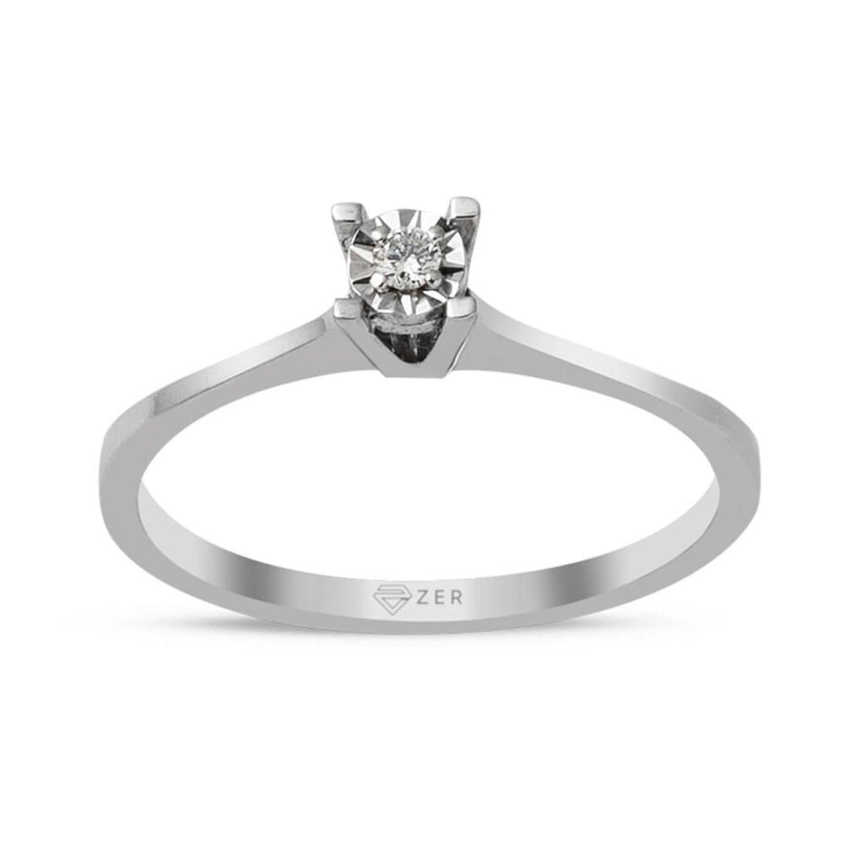 0,05 ct. Efekt Pırlanta Tektaş Yüzük