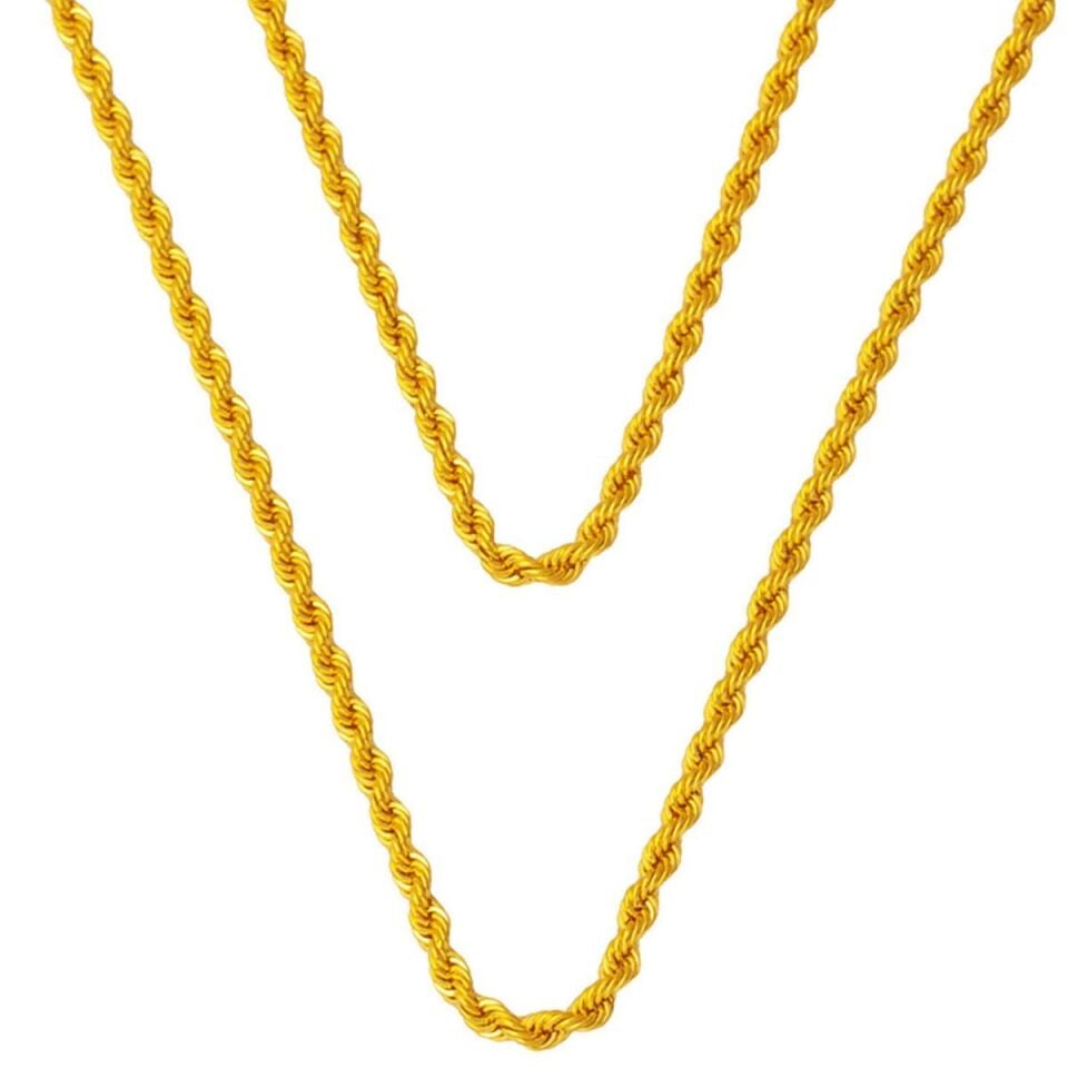 1,5 Metrelik 22 Ayar Altın Burgulu Zincir