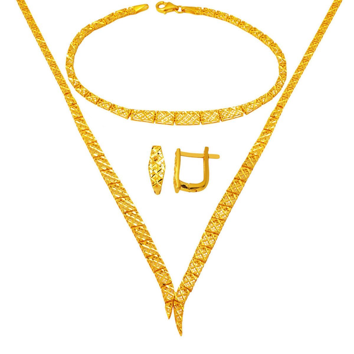 Yaşam Çiçeği Sarkıt Altın Düğün Seti