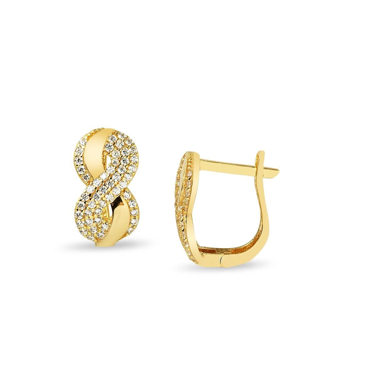 Sonsuzluk Altın Küpe