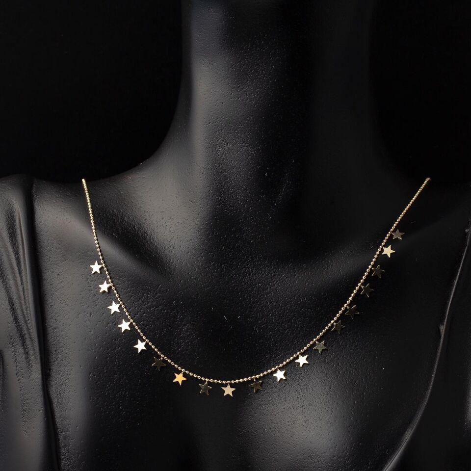 Galaksi Top Zincirli Altın Kolye