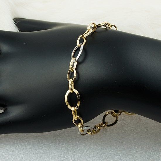 Halkalı 14 Ayar Altın Bileklik