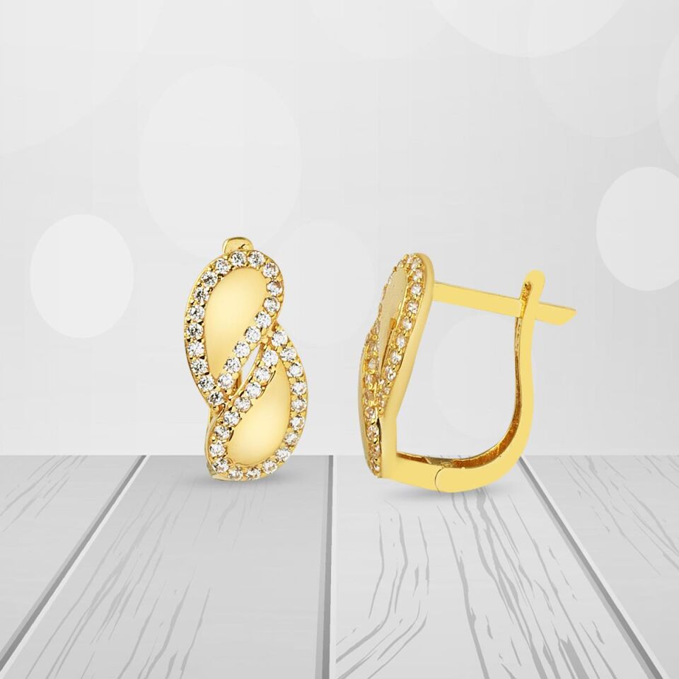 Damlalar 8 Ayar Altın Küpe