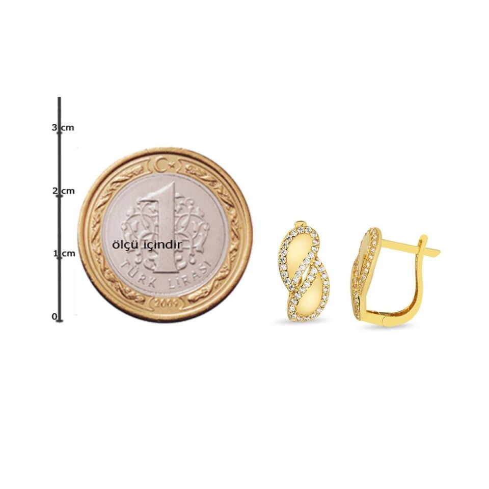 Damlalar 8 Ayar Altın Küpe