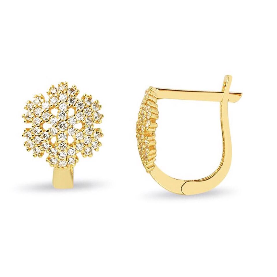 Kar Tanesi Altın Küpe