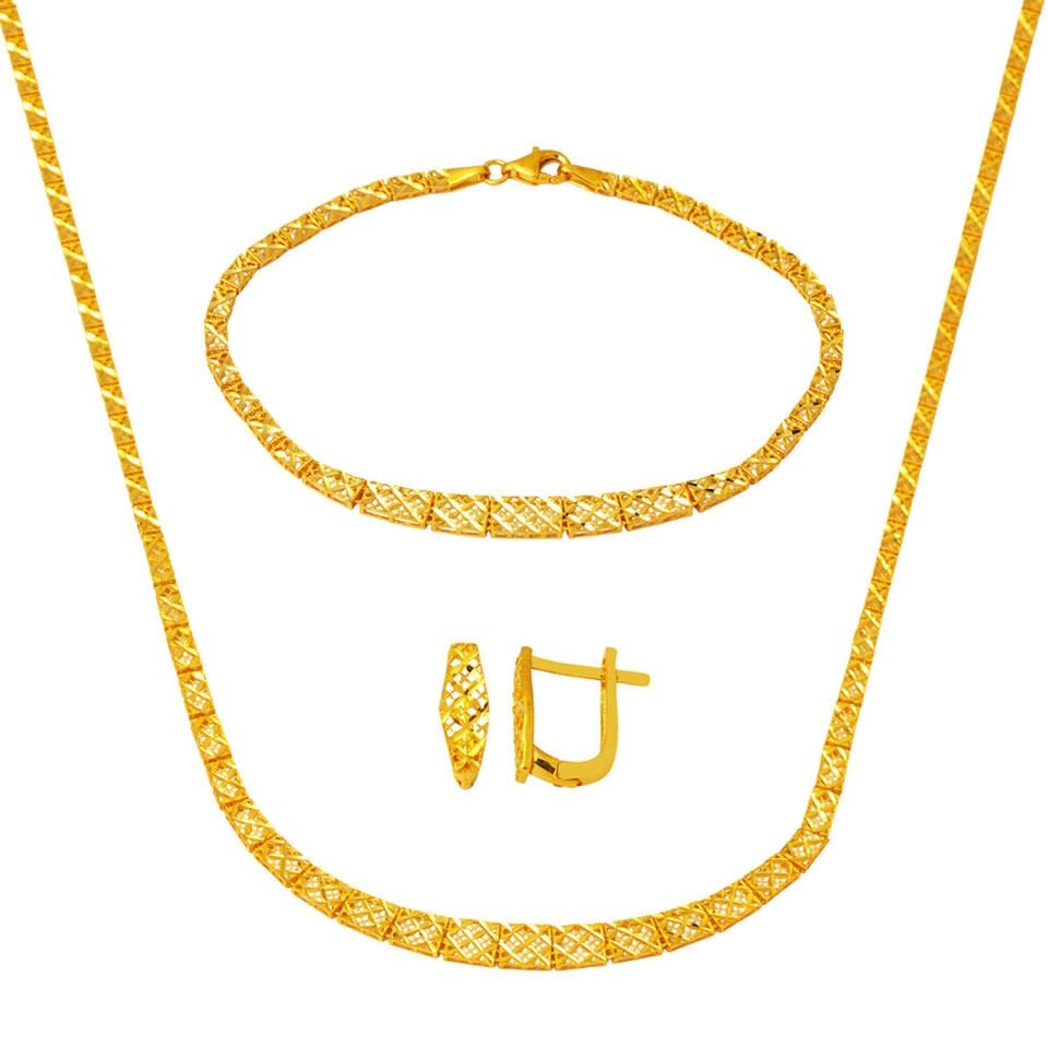 Taşsız Sarı Altın Düğün Seti